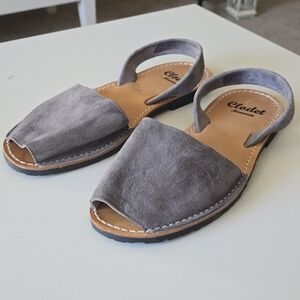 Clodet Menorca suede leather sandal color grey size 41
